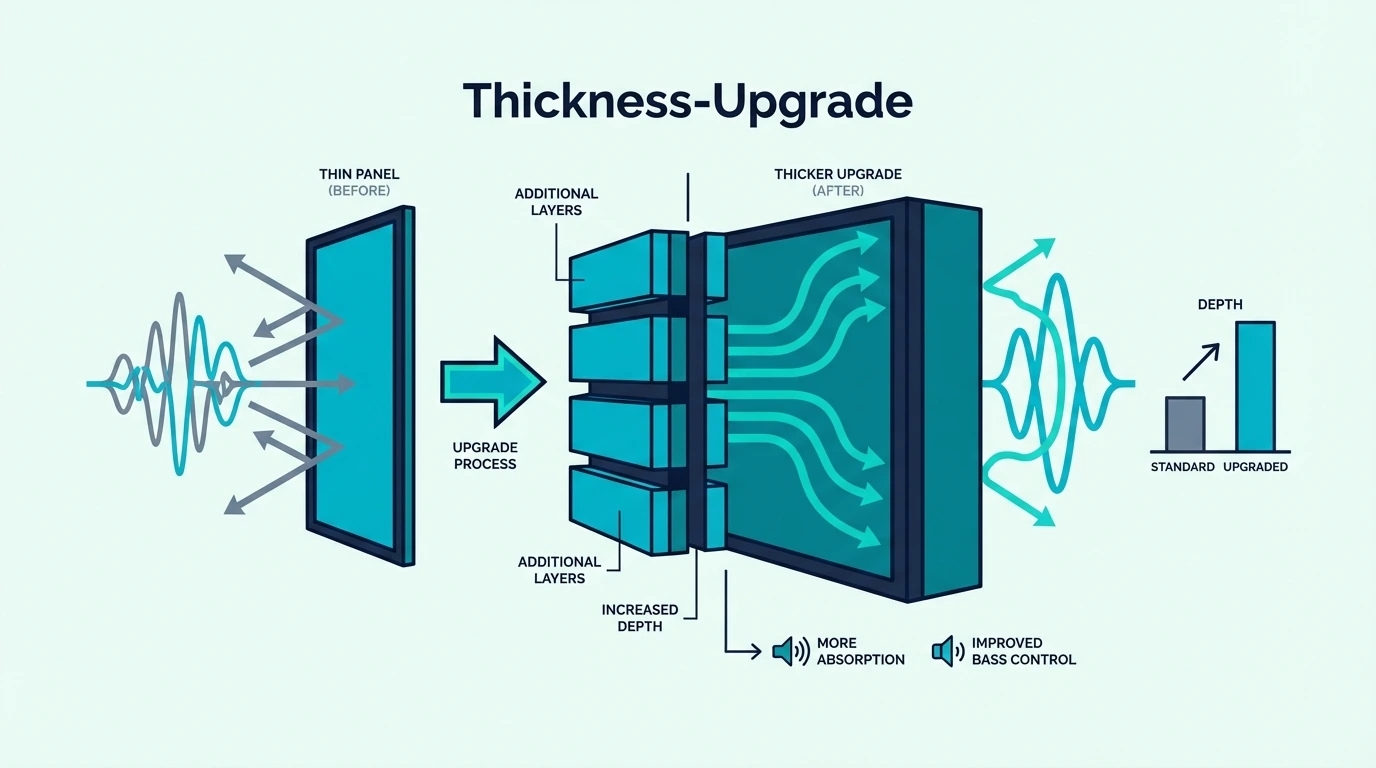 Thickness upgrade for better bass trap performance