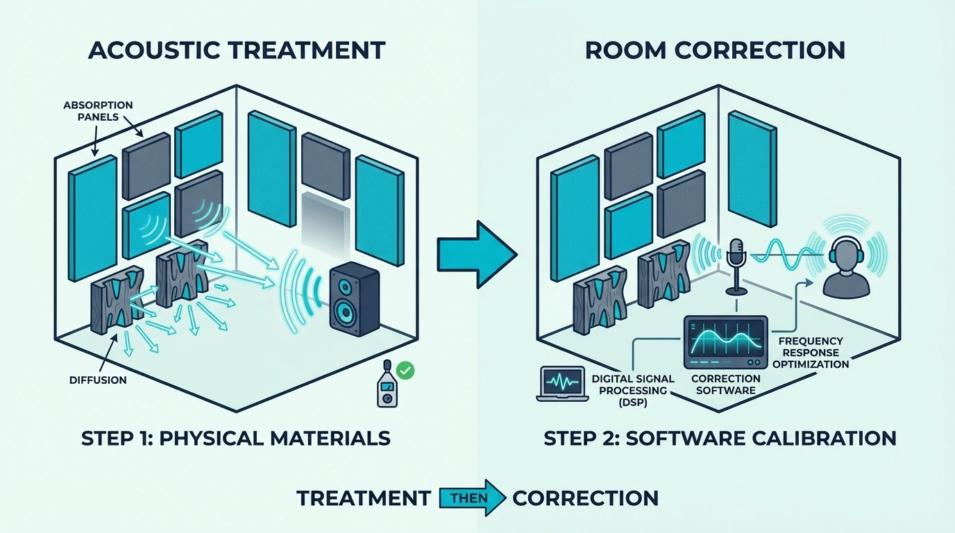 Why acoustic treatment should come before room correction