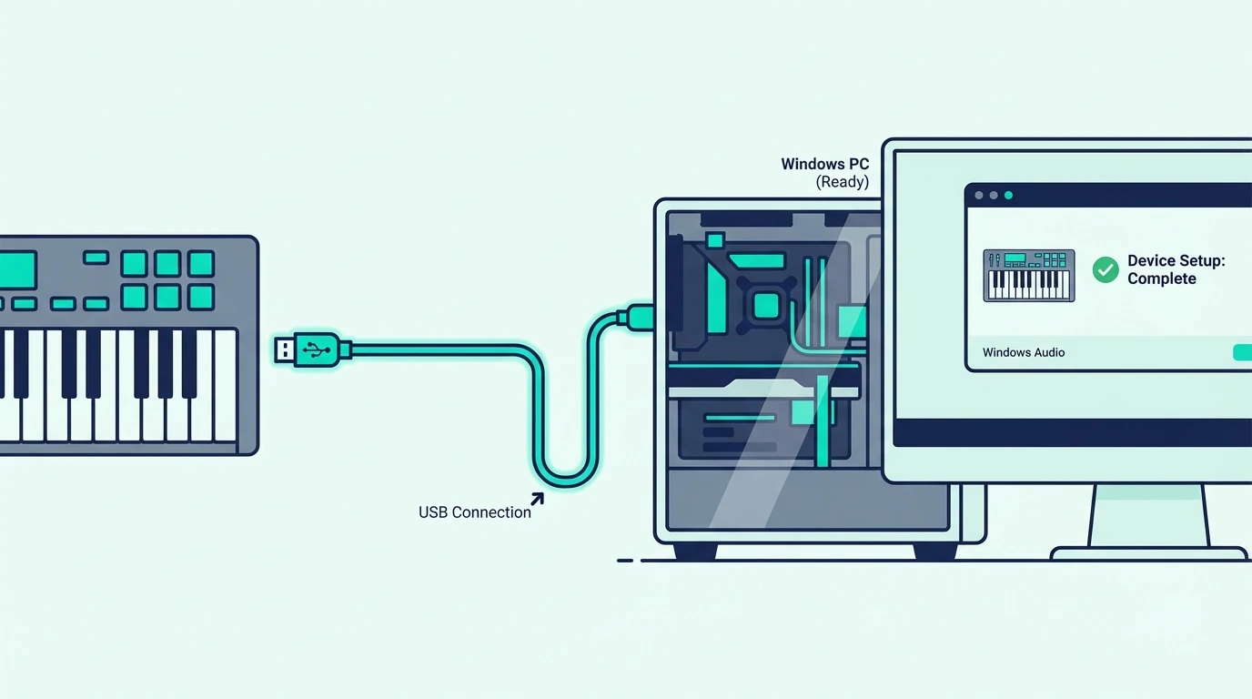 USB connection from MIDI keyboard to Windows PC