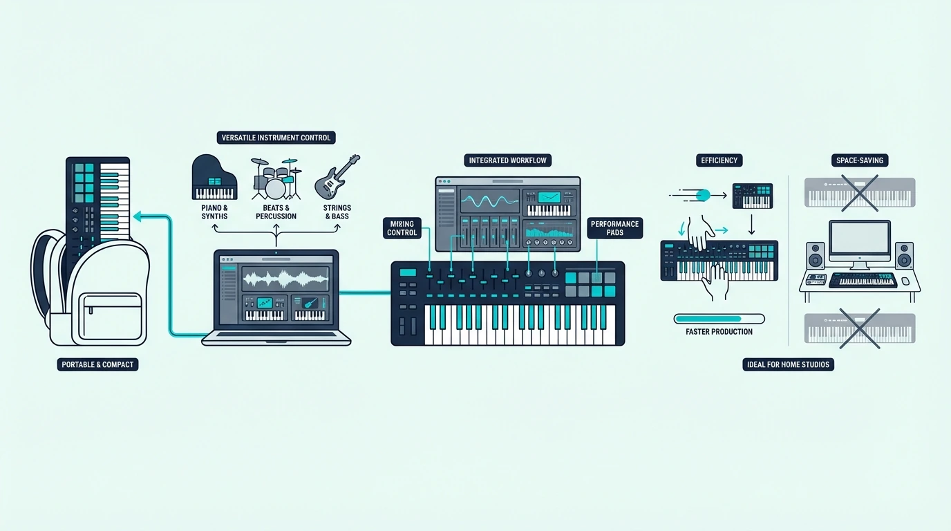 Why a 49-key MIDI controller is a useful middle size