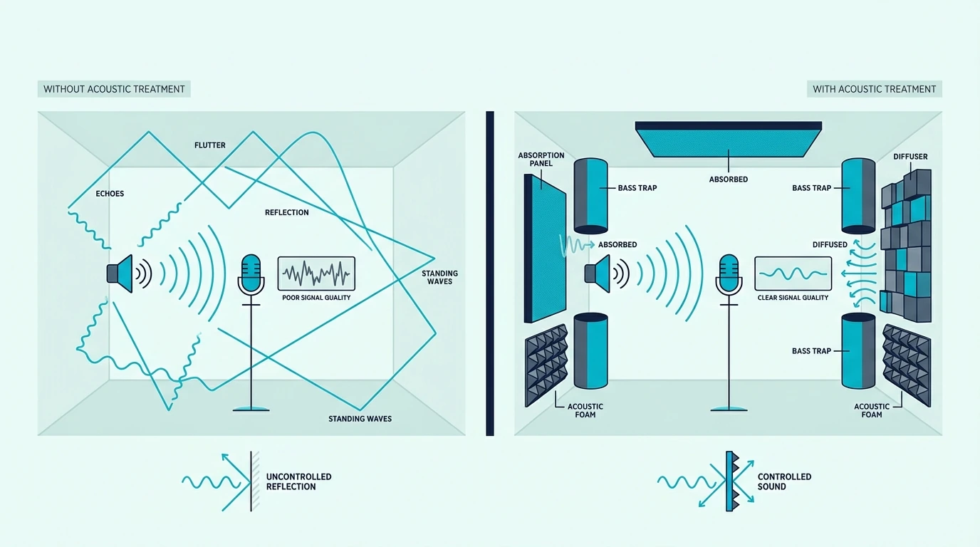 Why acoustic treatment still matters for recording quality