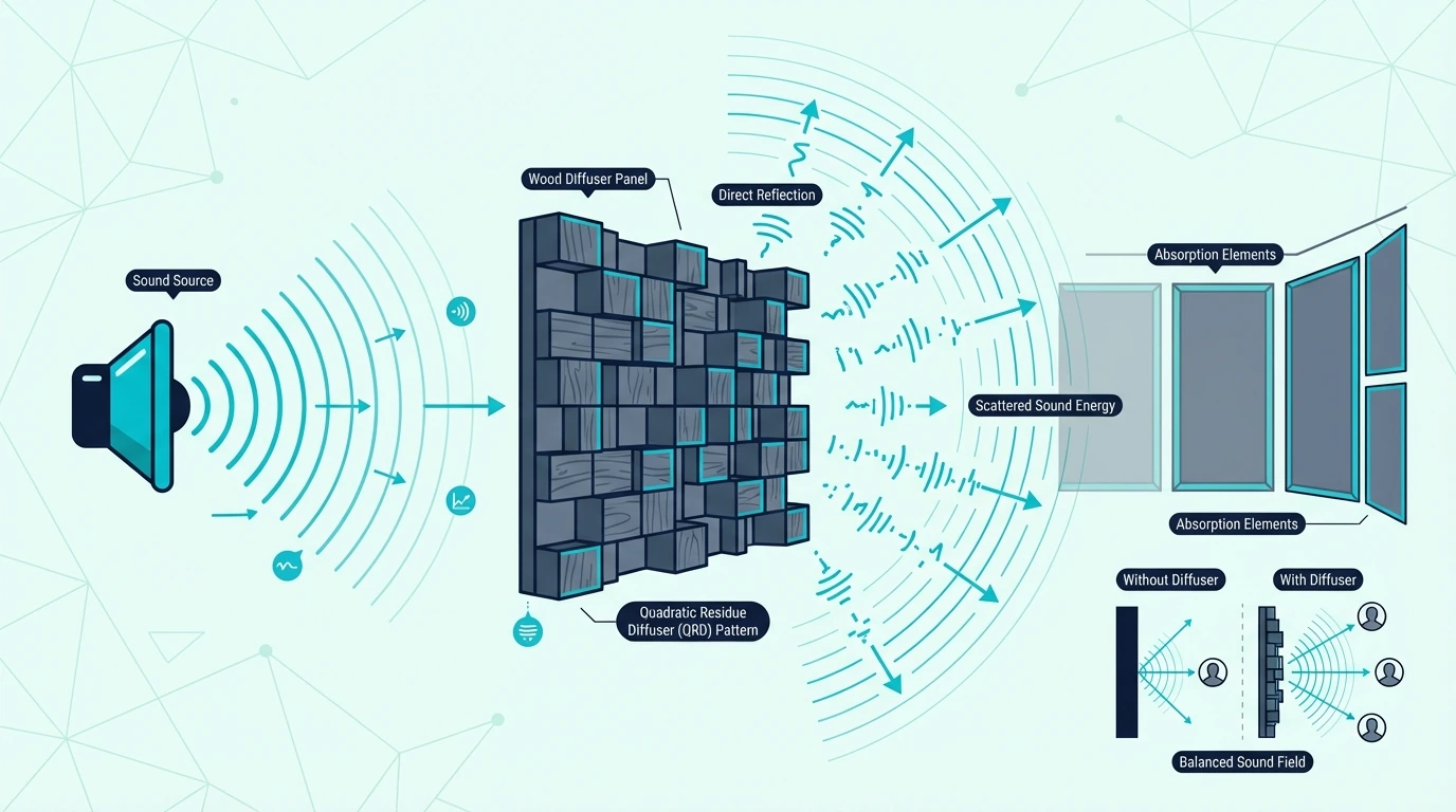 Science behind how wooden sound diffusers work
