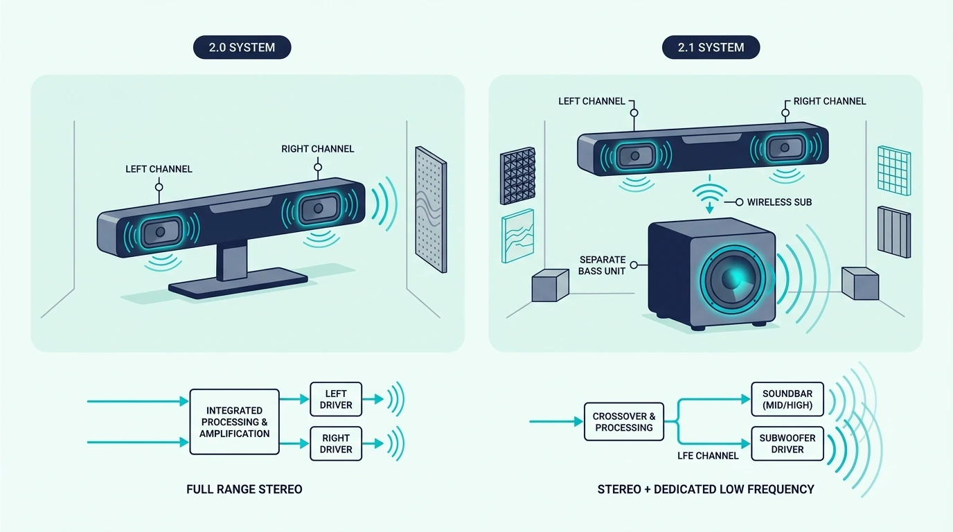 When a 2.1 soundbar with subwoofer is worth it