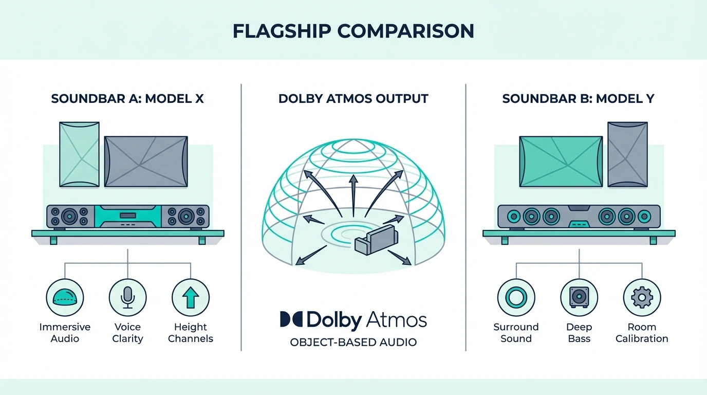 Flagship Dolby Atmos soundbar comparison