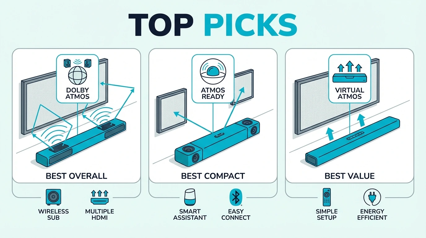 Top Dolby Atmos soundbar picks