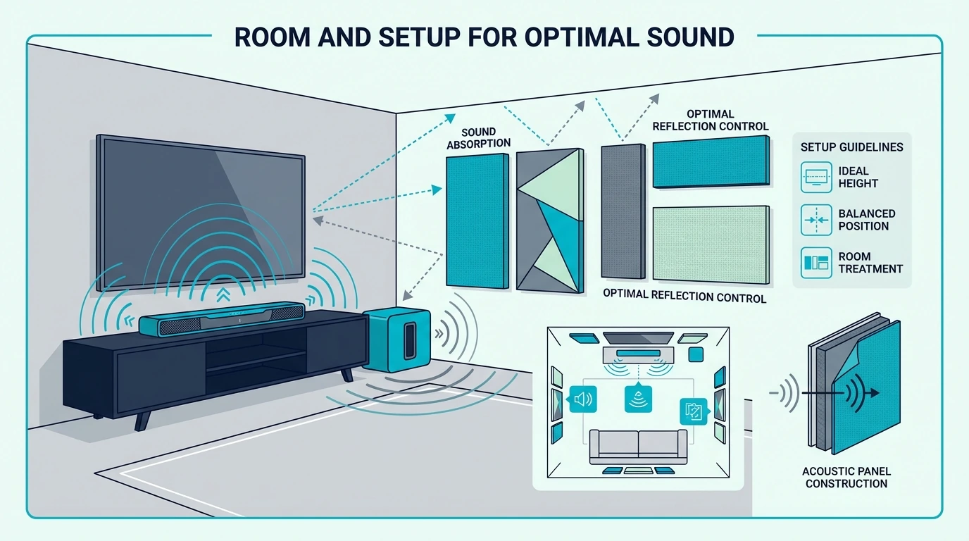 Room and setup considerations for JBL soundbars