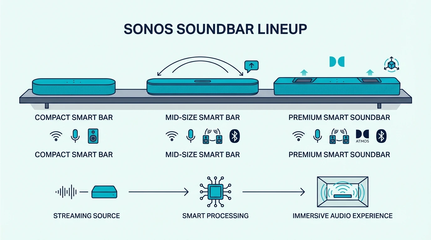 Sonos soundbar lineup compared