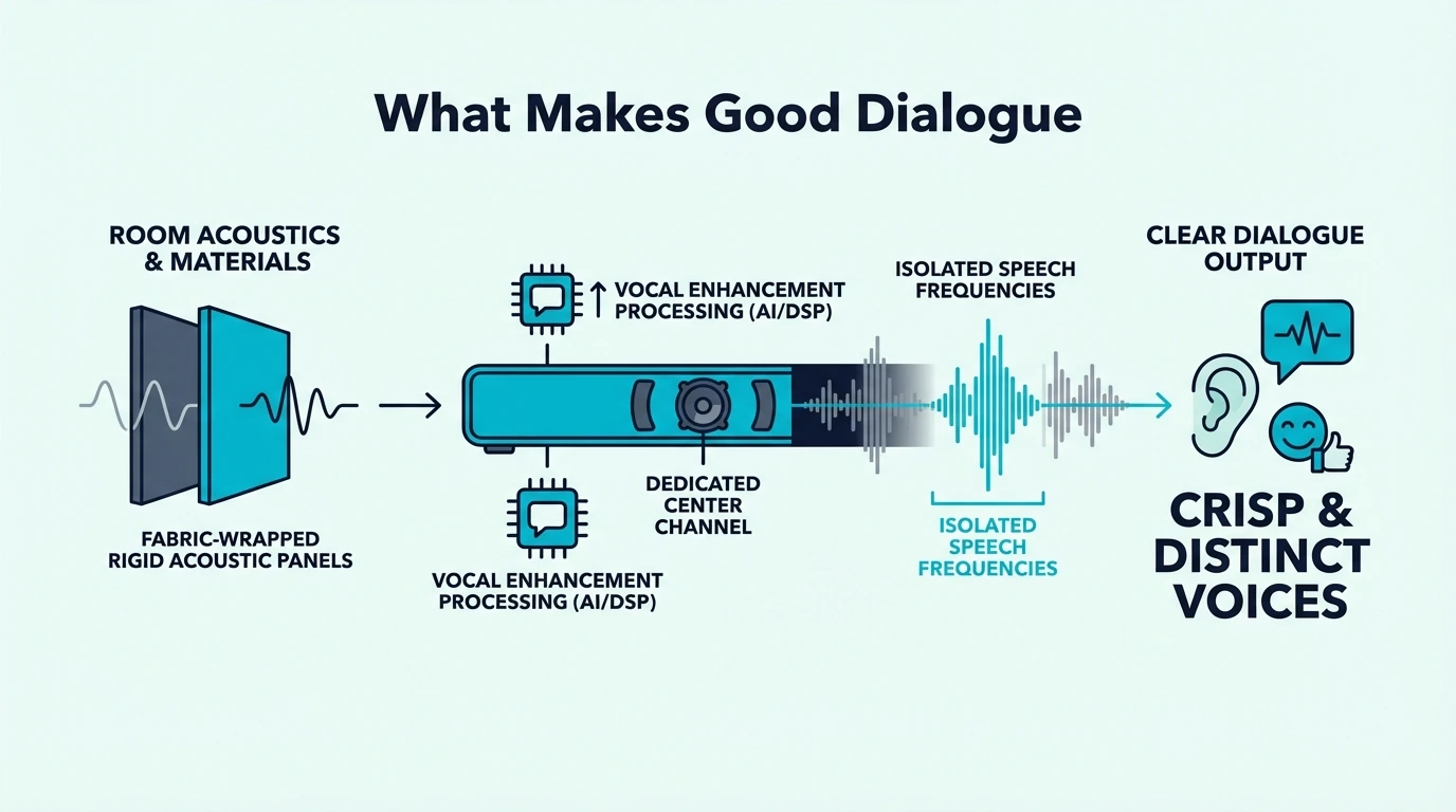 What makes a soundbar good for dialogue clarity