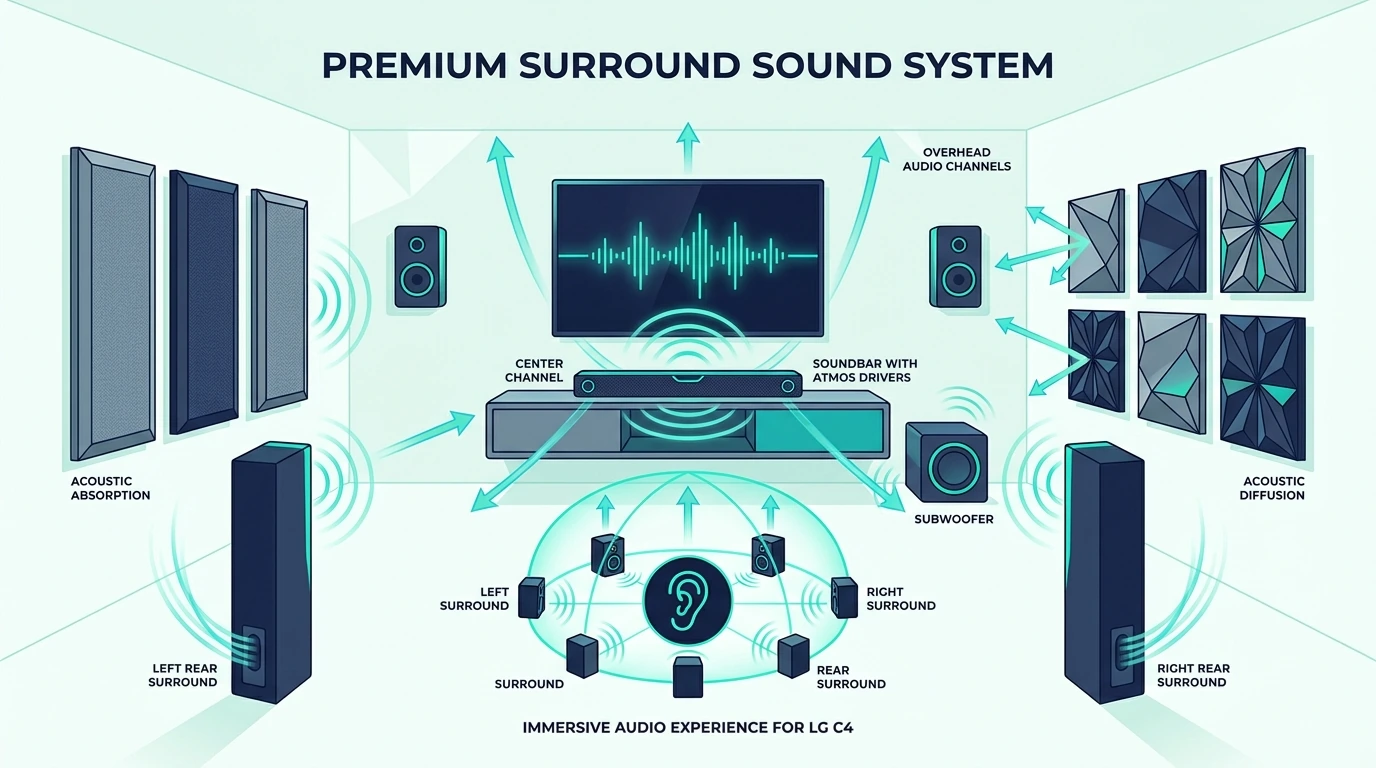 Premium surround soundbar option for the LG C4