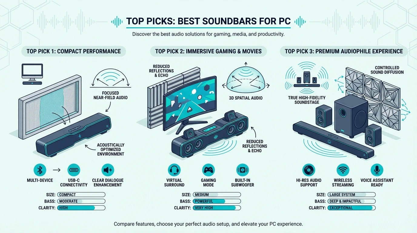 Top soundbar picks for PC setups