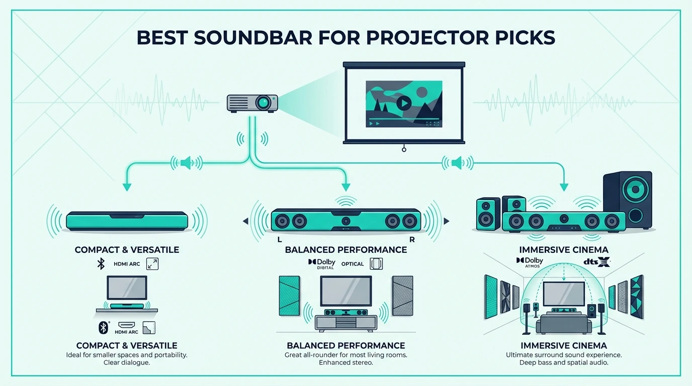Top soundbar picks for projector setups