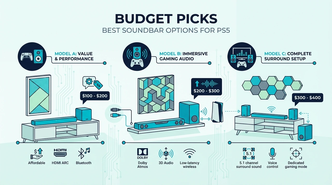 Budget soundbar picks for PS5 gaming
