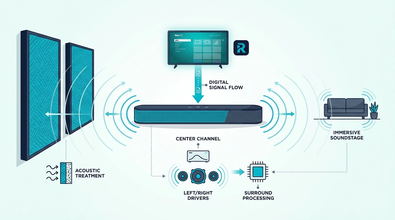 Roku TV audio limitations a soundbar can improve