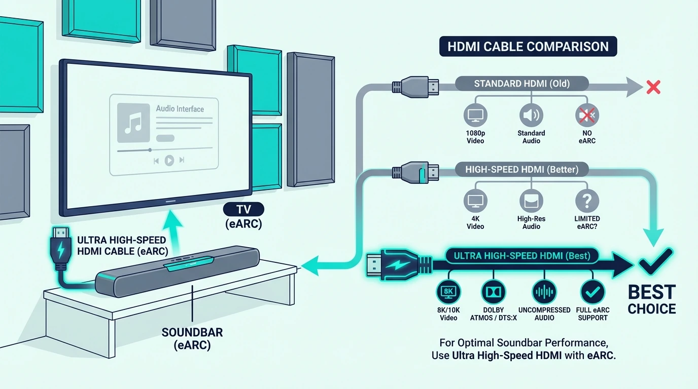 Best HDMI cable type for connecting a TV to a soundbar
