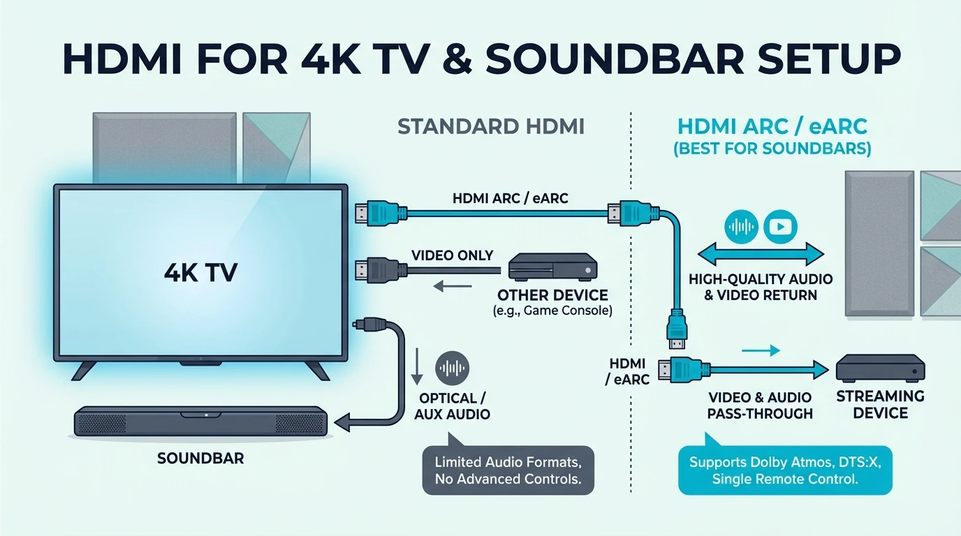 HDMI cable choice for a 4K TV and soundbar