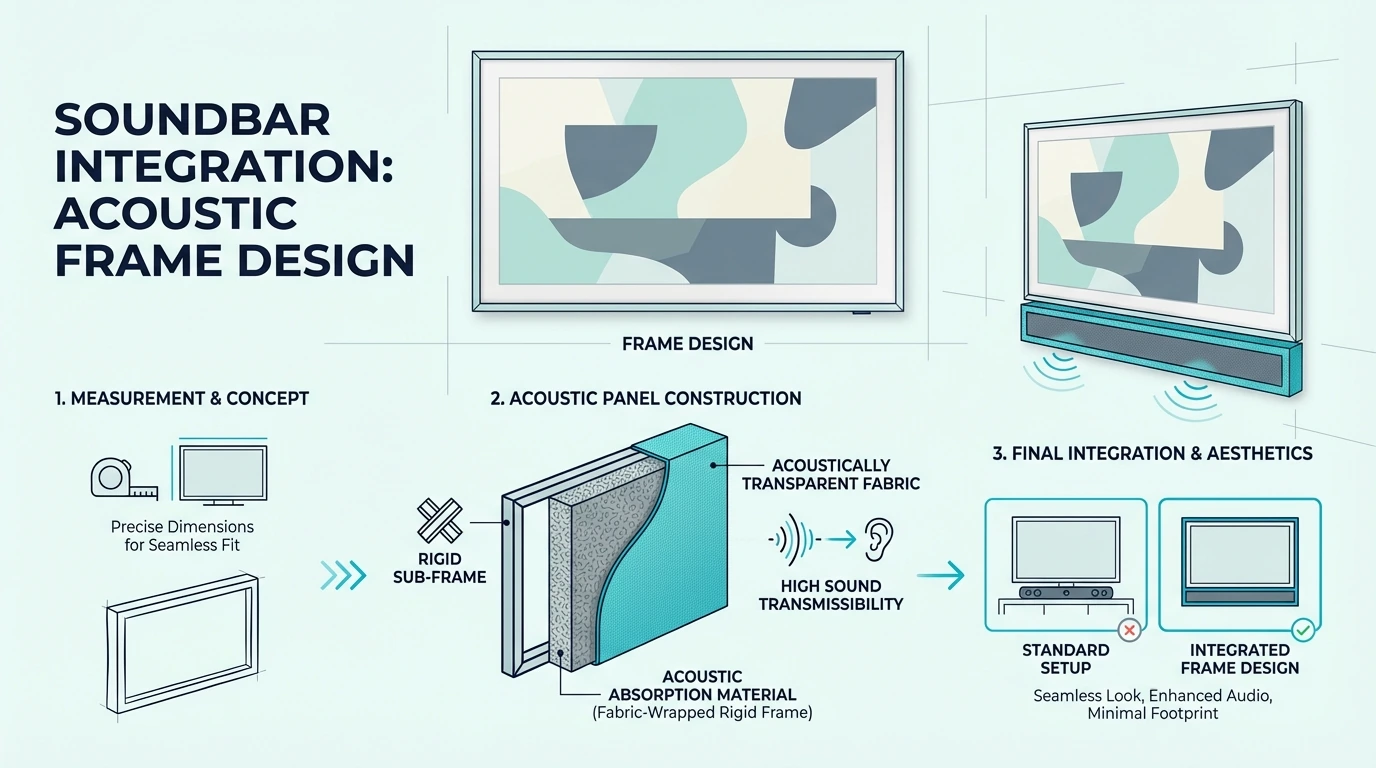 Soundbar design considerations for Samsung Frame TV