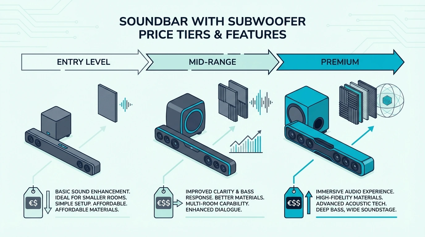 Price tiers for soundbars with subwoofers