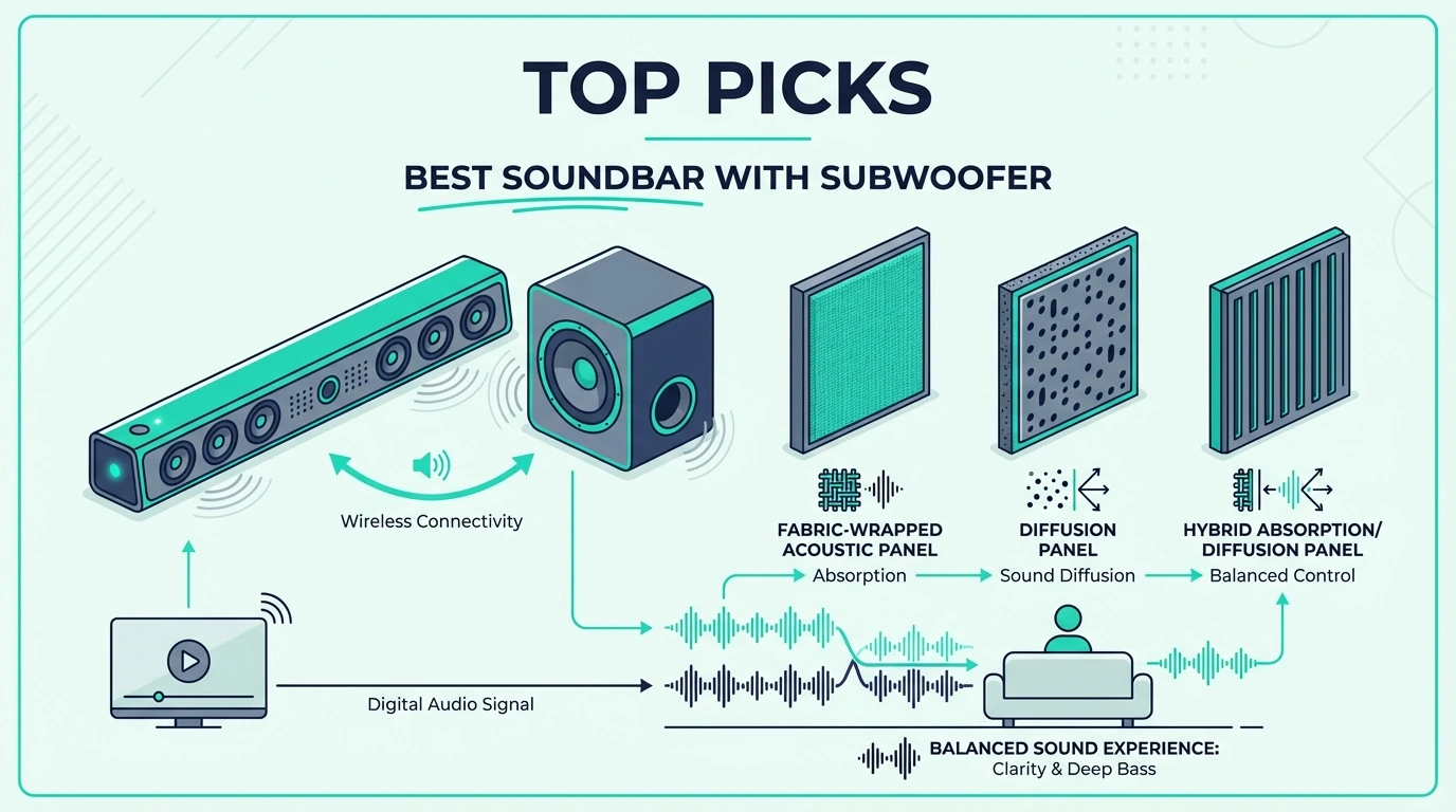 Top soundbar with subwoofer picks