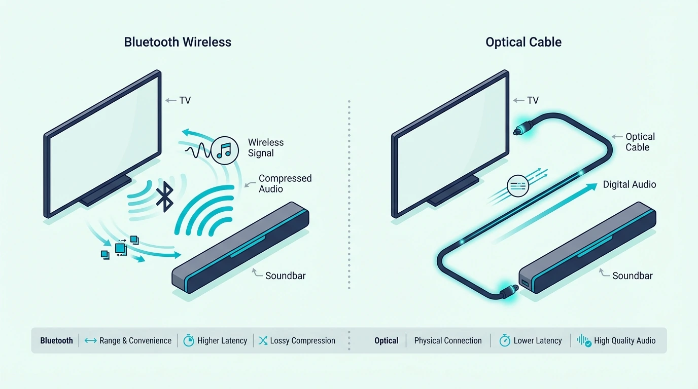 When optical is better than Bluetooth for soundbar audio
