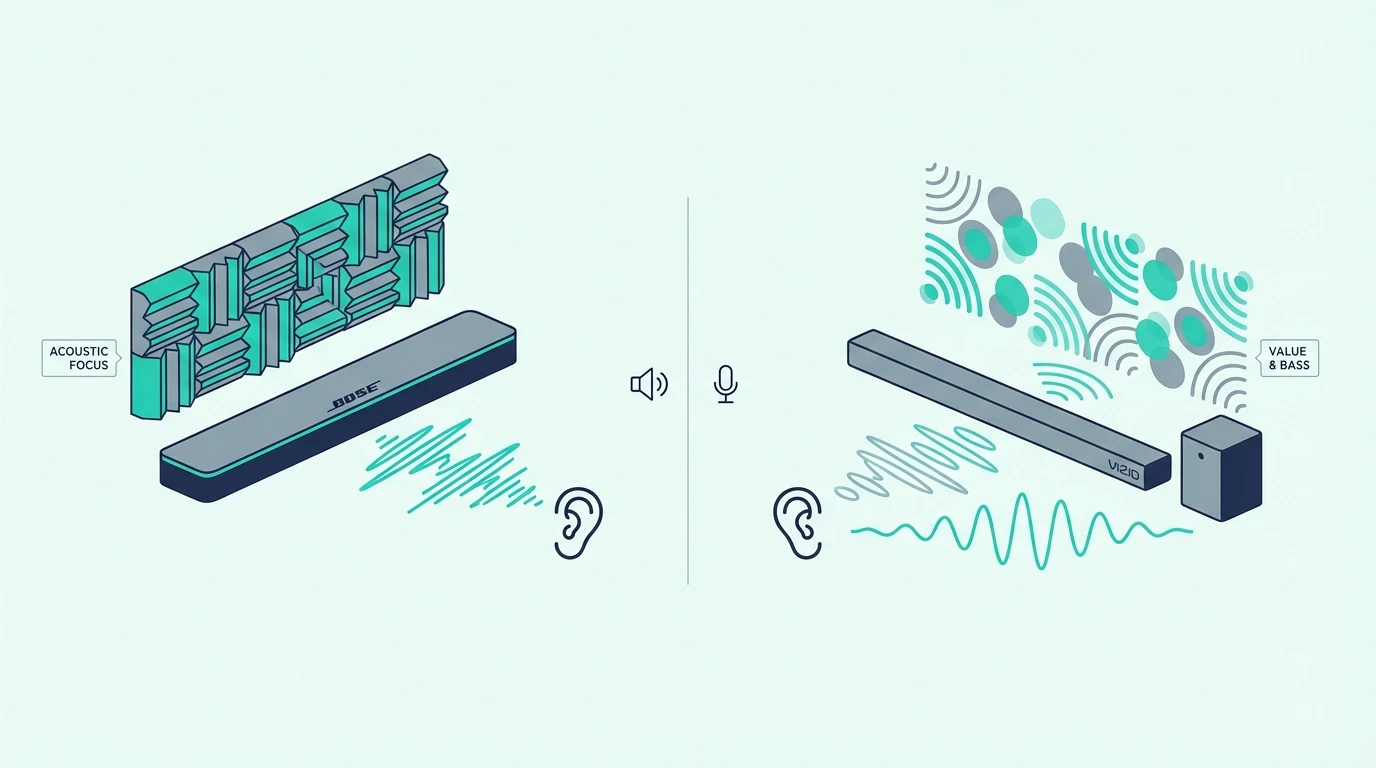 Sound quality and value differences between Bose and Vizio soundbars