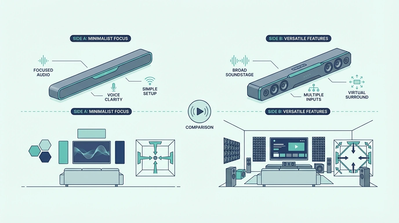 Choosing between Bose and Yamaha soundbars for TV audio