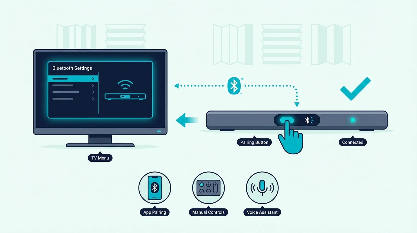 Connecting a Bluetooth soundbar without a remote