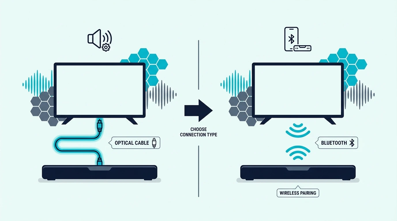 Optical cable versus Bluetooth connection for a soundbar