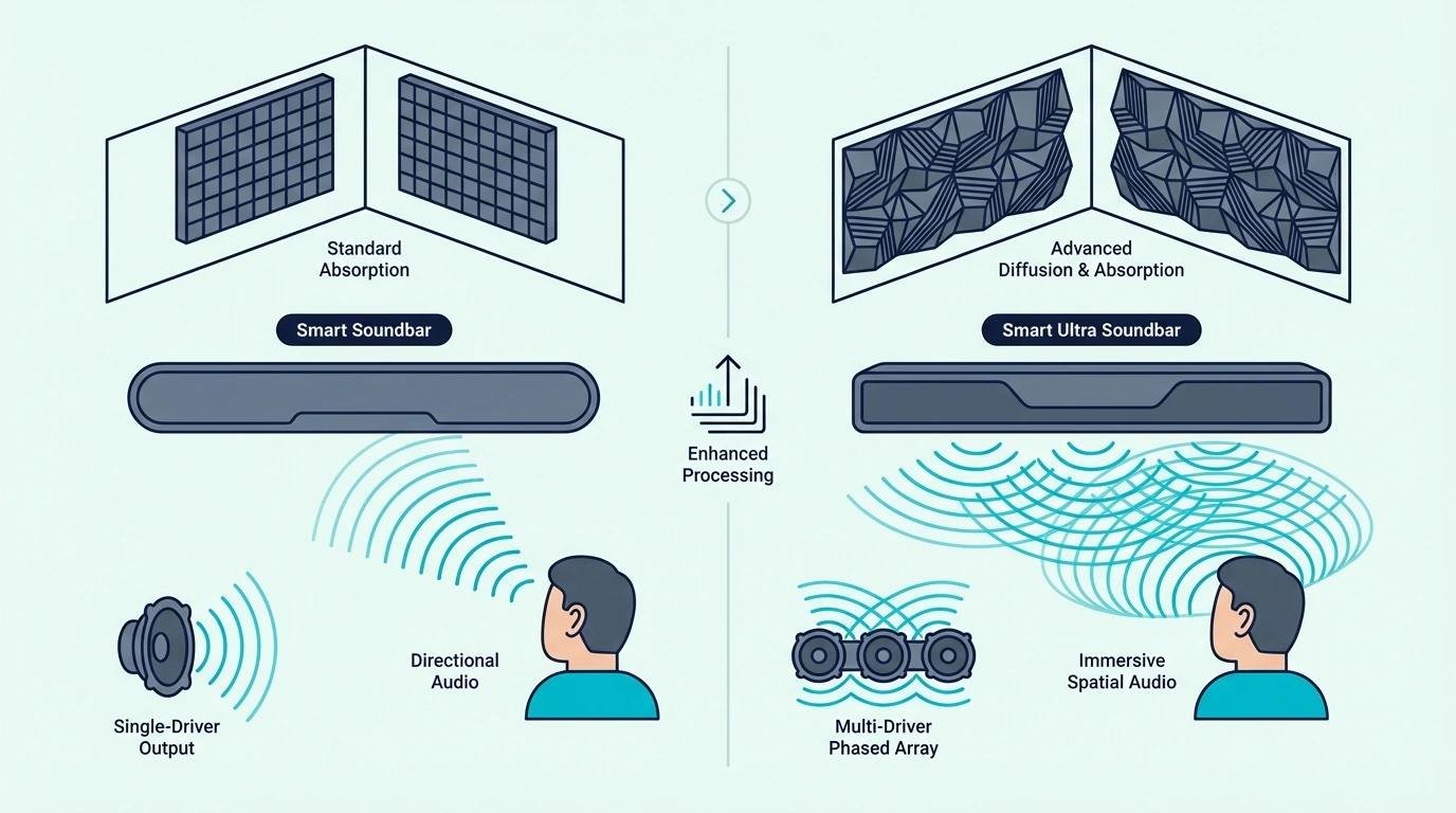 Feature comparison for Bose Smart and Smart Ultra soundbars