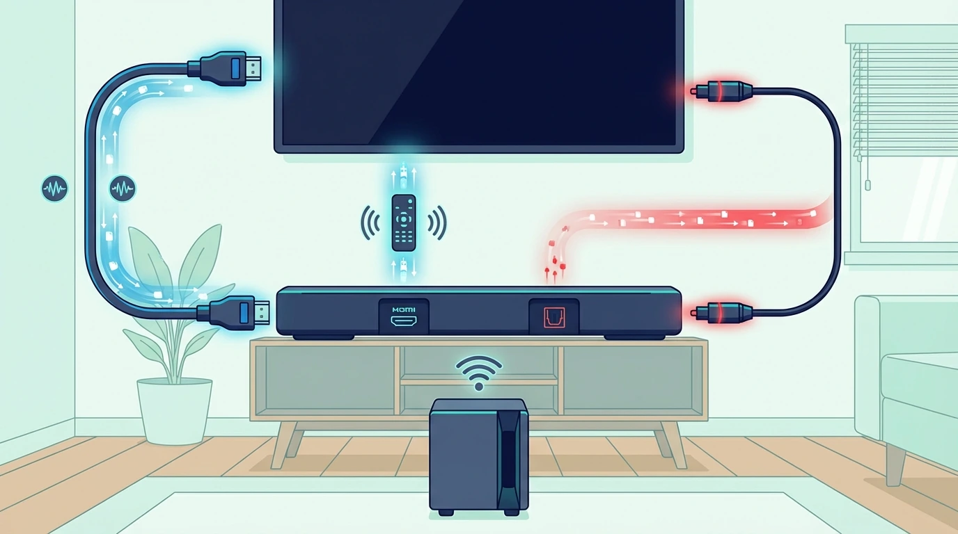 What HDMI and optical soundbar connections actually do