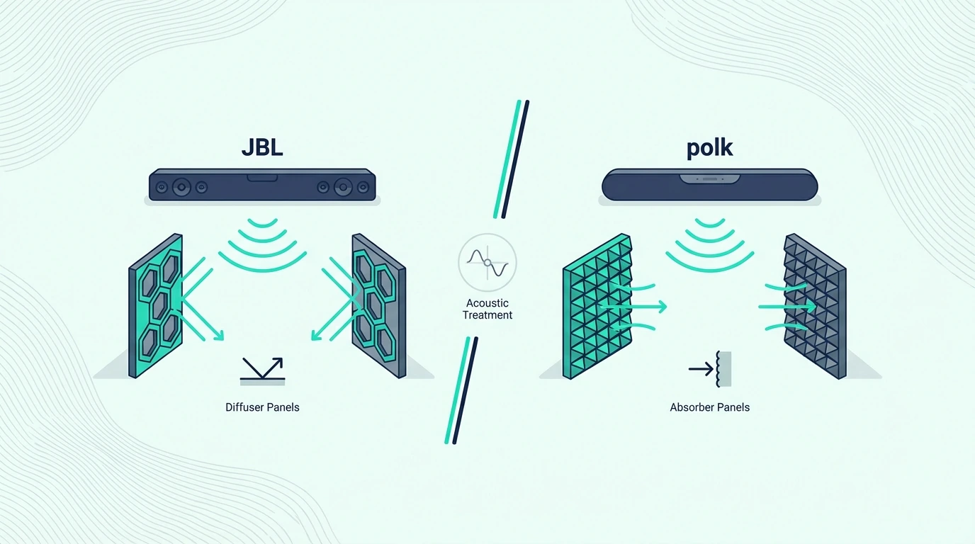 JBL and Polk soundbars compared side by side