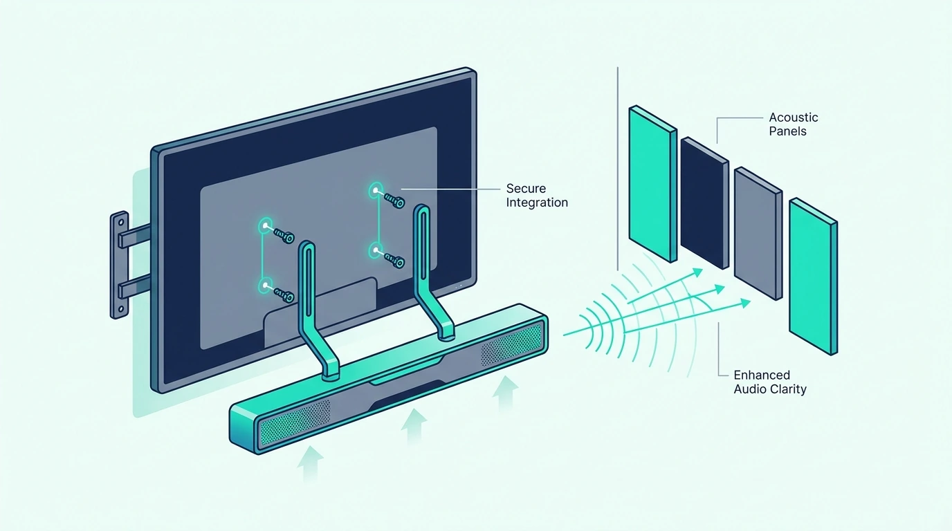 Mounting a soundbar directly to a TV