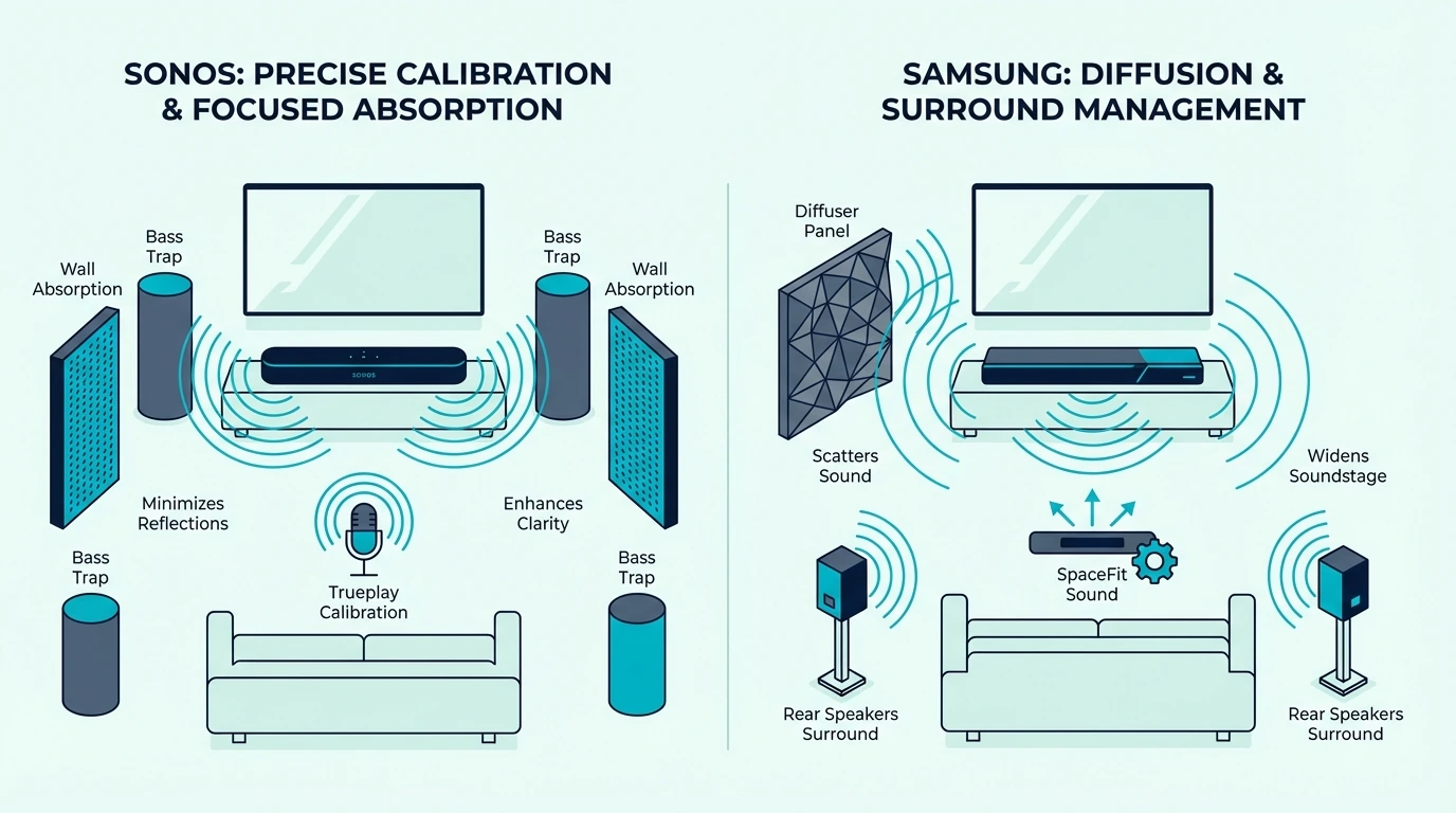 Choosing between Sonos and Samsung soundbars for TV audio