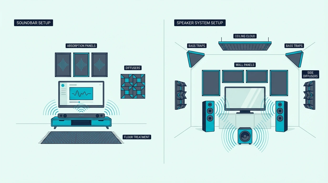 Decision guide for choosing a soundbar or speakers