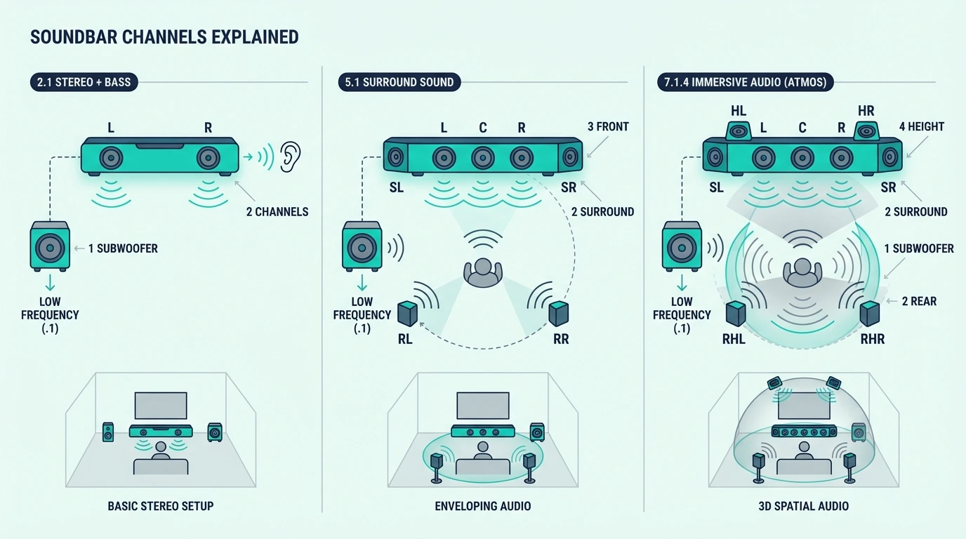 What soundbar channel numbers mean