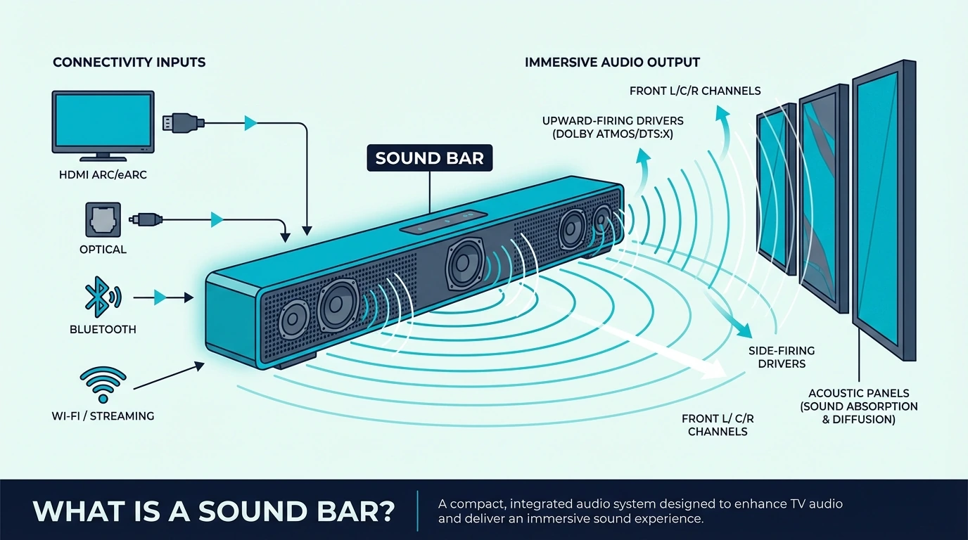 What a soundbar is and how it improves TV audio
