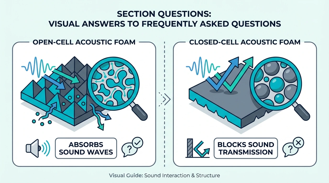Visual answers to common open-cell vs closed-cell foam questions