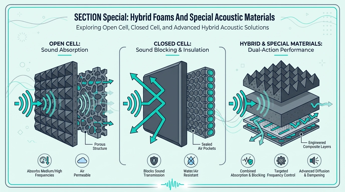 Special foam types that don’t fit neatly into open-cell or closed-cell