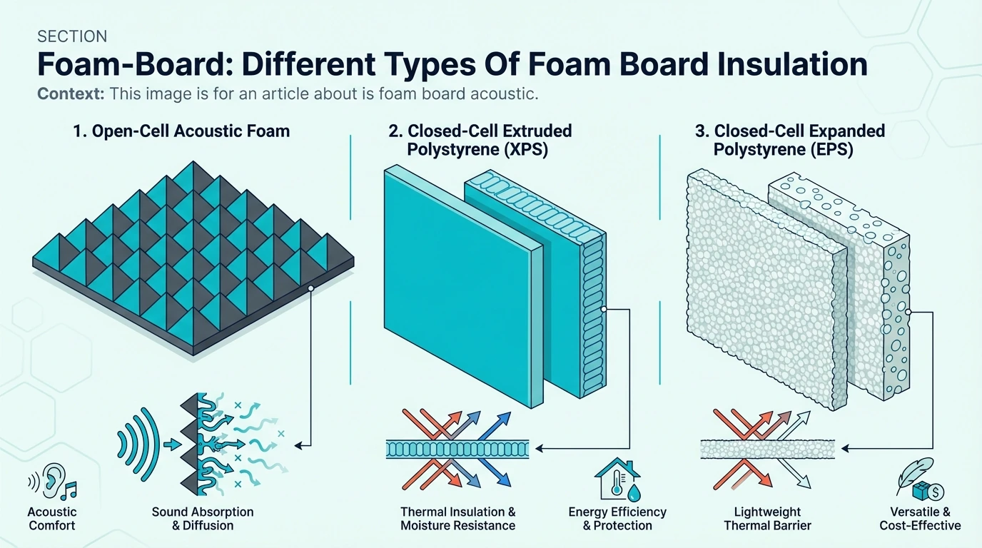 Different types of foam board insulation