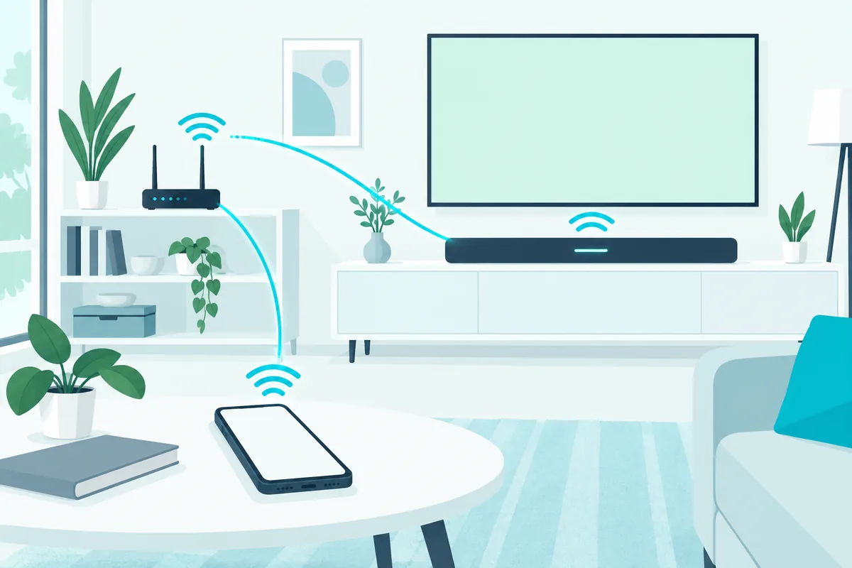 Phone streaming to a soundbar through the home Wi-Fi router instead of Bluetooth