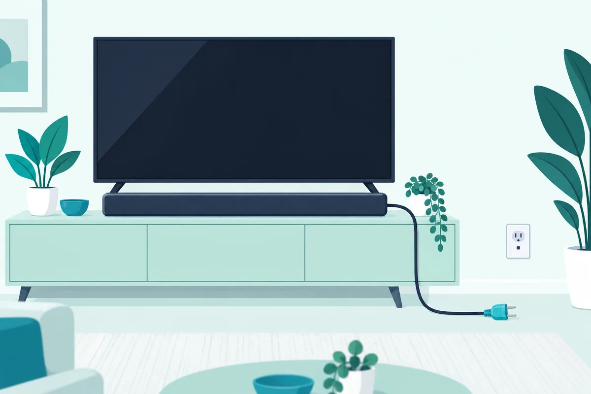 Soundbar power cord unplugged from the wall outlet, the simple reset that keeps your settings