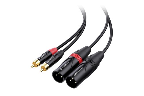 the Cable Matters dual RCA to dual XLR male cable