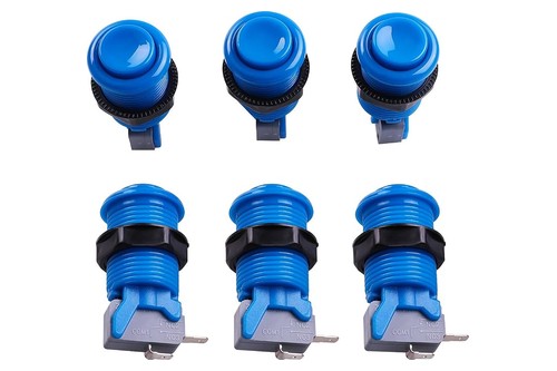 The Easyget six-pack of 30 mm arcade buttons