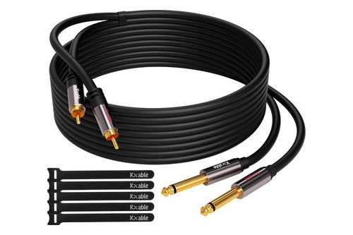 the Kxable dual RCA to 1/4-inch cable