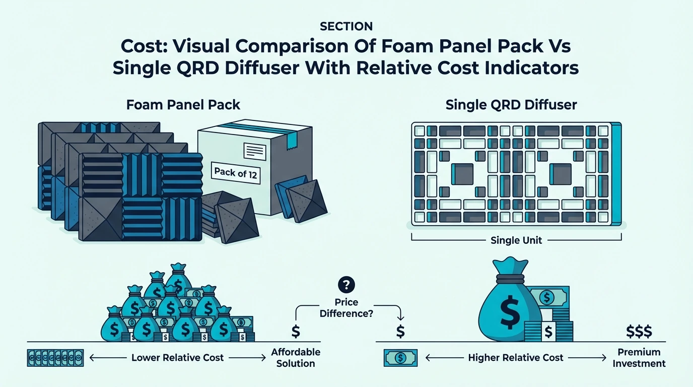 Cost comparison: foam panel pack vs a QRD diffuser