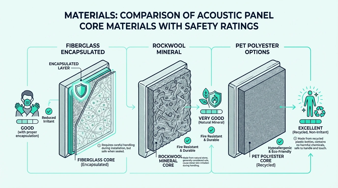 Acoustic panel materials safety comparison chart