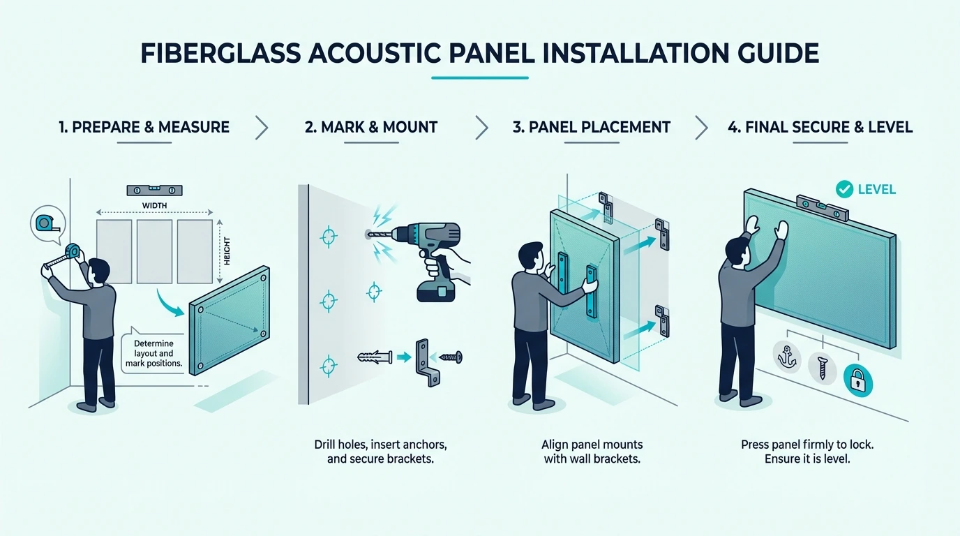 Installation guide for best fiberglass acoustic panels
