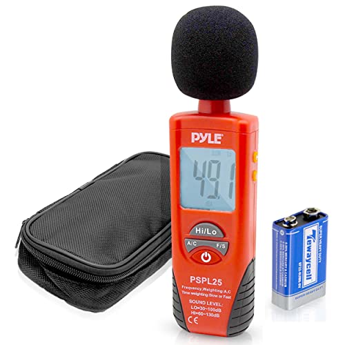 Pyle Digital Handheld Sound Level Meter - Meter Automatic with A and C Frequency