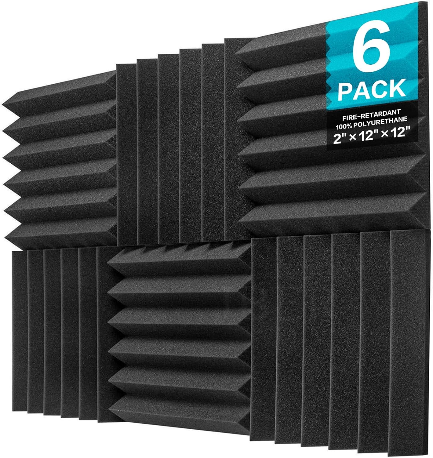 JBER 6 Pack Acoustic Foam Wedge
