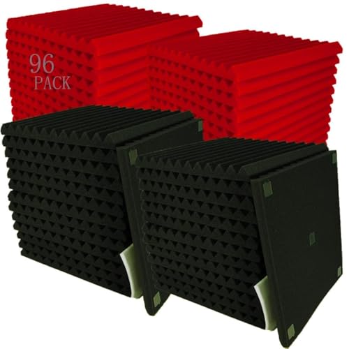 Allxinlog acoustic foam wedge panels (96-pack)