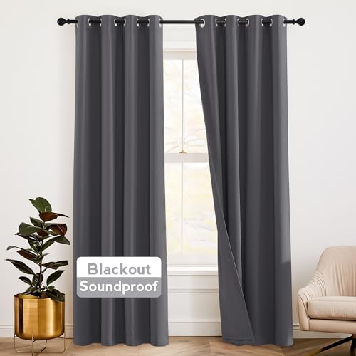 RYB HOME 3-Layer Soundproof Curtains